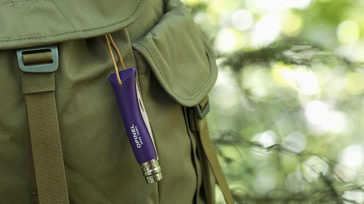 Składany scyzoryk Opinel N°07 Bushwhacker z rzemykiem